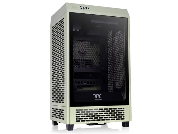Thermaltake The Tower 200 - MT - mini-ITX - sidepanel med vindu (herdet glass) - ingen strømforsyning (ATX) - matcha-grønn - USB/lyd