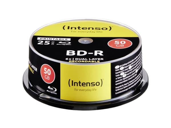 Intenso - 25 x BD-R - 50 GB 6x - skrivbar overflate - spindel