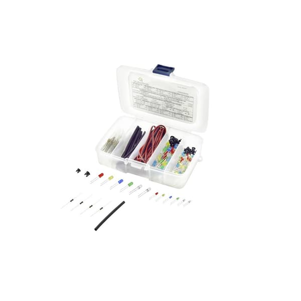 Quadrios LED sortiment Röd, Grön, Gul, Blå, Kallvit 3 mm, 5 mm 20 mA 2.0 V