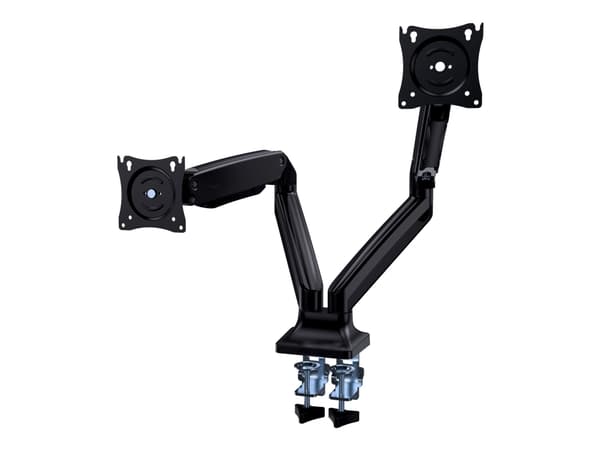 Gembird - Monteringssett (bordmonteringsarm) - for 2 LCD/plasma-paneler - full bevegelse - stål, aluminium - skjermstørrelse: 17"-35" Sort