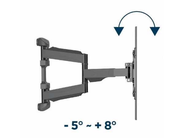 Gembird WM-75ST-01 - Monteringssats (väggfäste) - för LCD-TV - full rörelse - stål - skärmstorlek: 32"-75" - monteringsgränssnitt: 600 x 400 mm