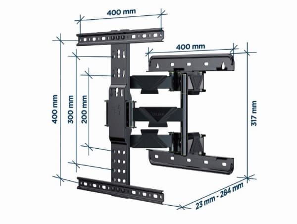 Gembird - Monteringssett (veggmontering) - for LCD-TV - full bevegelse - stål - skjermstørrelse: 32"-65"