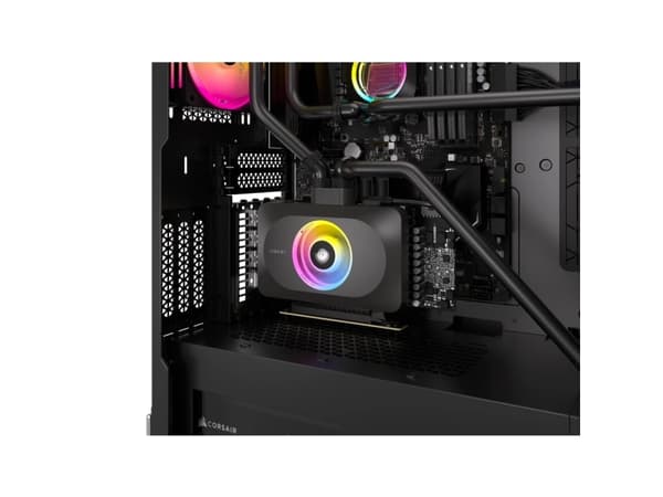 Corsair CX-9025001-WW, Vesiblokki, Kupari, Nikkeli, Polymetyylimetakrylaatti (PMMA), Läpinäkyvä, 1/4", 60 °C, 1 tuuletin(ta)