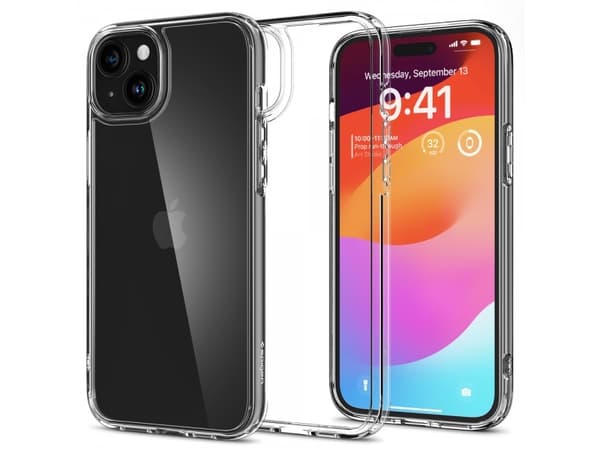 Spigen ACS06653, Omslag, Apple, iPhone 15 Plus, 17 cm (6.7"), Transparent