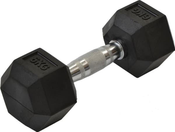 Eb Fit gummerad hantel 1 x 6 kg