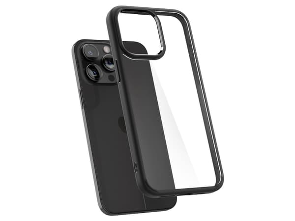 Spigen ACS06570, Omslag, Apple, iPhone 15 Pro Max, 17 cm (6.7"), Svart, Transparent