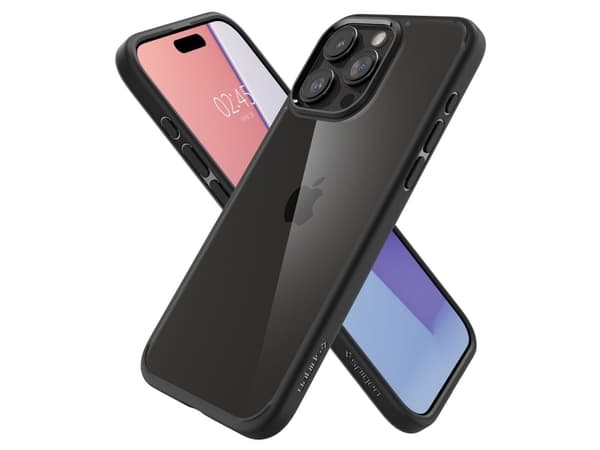 Spigen ACS06570, Omslag, Apple, iPhone 15 Pro Max, 17 cm (6.7"), Svart, Transparent