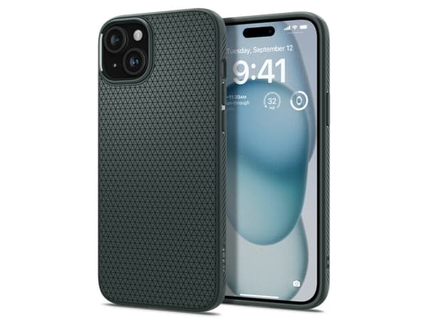 Spigen ACS06792, Suojus, Apple, iPhone 15, 15,5 cm (6.1"), Vihreä