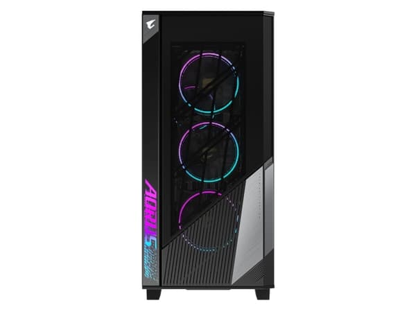 AORUS C500 GLASS - Mid tower - ATX - sidepanel med vindu (herdet glass) - ingen strømforsyning (ATX) - svart - USB/lyd