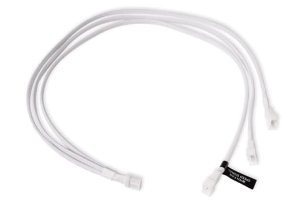 Alphacool Y-splitter 4-pins til 3x 4-pinners PWM 60cm - hvit
