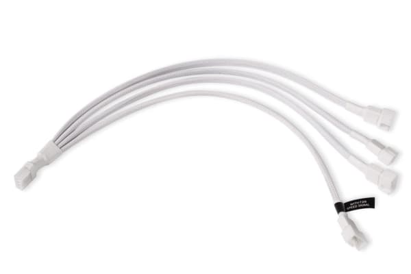 Alphacool Y-splitter 4-pins til 4x 4-pinners PWM 30cm - hvit