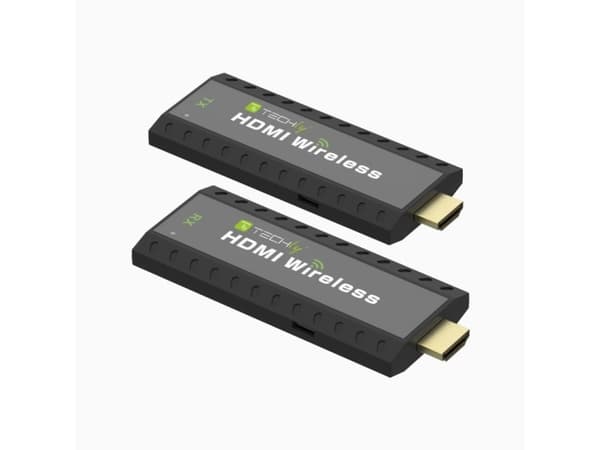 Techly IDATA HDMI-WL53, 1920 x 1080 piksler, AV-sender og -mottaker, 50 m, Trådløs, Sort, HDCP
