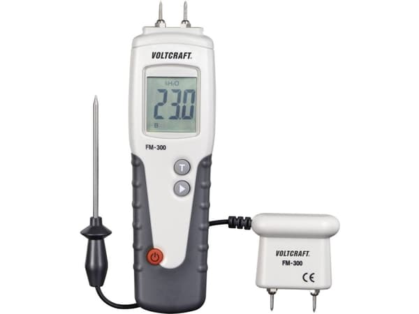 VOLTCRAFT FM-300 Træfugtighedsmåler Måleområde træ fugt (område) 6 til 99 % vol Temperaturmåling.