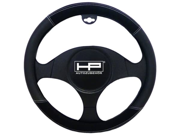 HP Autotarvikkeet Ohjauspyörän suojus (Ø x K) 39 cm x 4 cm Velour, keinonahka Musta 37 - 39 cm