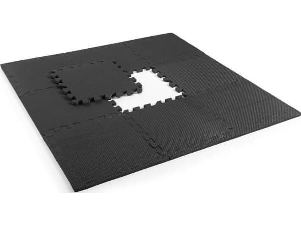 Gymstickmatte for sportsgulv Puzzle Mat, svart