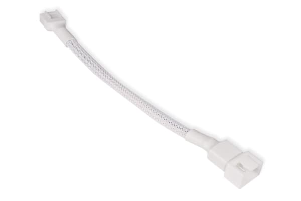 Alphacool viftekabel 4-pins til 4-pinners forlengelse 15cm - hvit