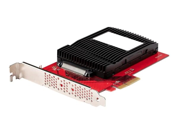 StarTech.com U.3 to PCIe Adapter Card, PCIe 4.0 x4 Adapter For 2.5" U.3 NVMe SSDs, SFF-TA-1001 PCI Express Add-in Card for Desktops/Servers, TAA Comp
