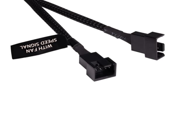 Alphacool viftekabel 4-pins til 4-pinners forlengelse 30cm - svart