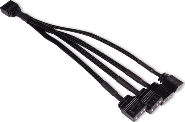 Alphacool 18710, RGB-splitterkabel, Plast, Svart, 1 styck