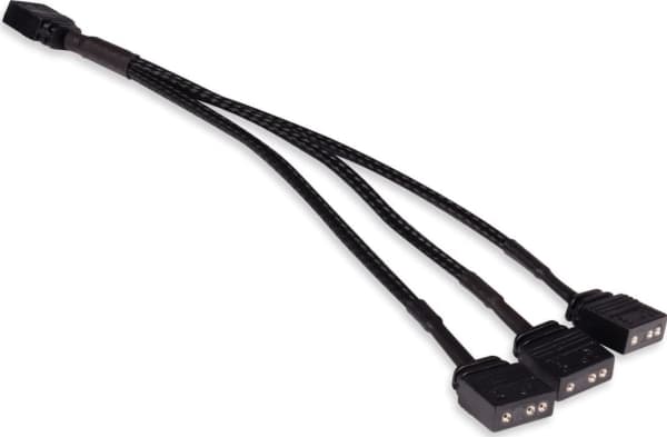 Alphacool 18709, RGB-splitterkabel, Plast, Svart, 3-stift, 150 mm, 1 styck