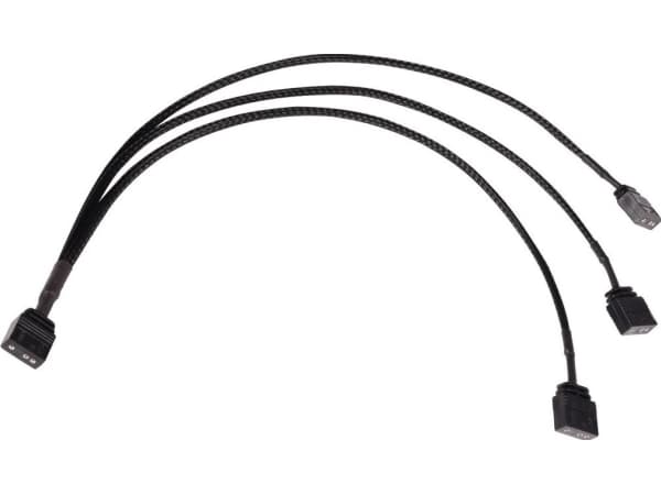 Alphacool 18708, RGB-jakokaapeli, Muovi, Musta, 3-pin, 300 mm, 1 kpl