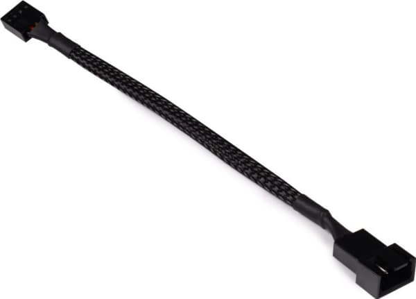 Alphacool viftekabel 4-pins til 4-pinners forlengelse 15cm - svart