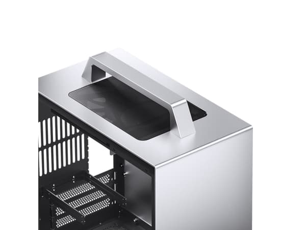 Jonsbo T8 PLUS, Mini Tower, PC, Silver, Mini-ITX, Gjuten aluminium, Stål, Härdat glas, Spela