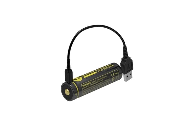 Nitecore NL1826R, Oppladbart batteri, Lithium-Ion (Li-Ion), 3,6 V, 1 stykker, 2600 mAh, Sort
