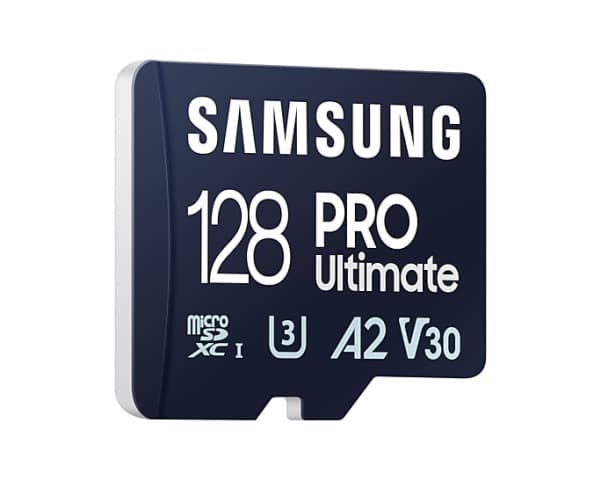 Samsung PRO Ultimate MB-MY128SB - Flashminnekort - 128 GB - A2 / Video Class V30 / UHS-I U3 - microSDXC UHS-I - blå