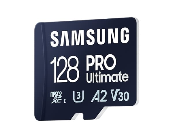 Samsung PRO Ultimate MB-MY128SB - Flashminnekort - 128 GB - A2 / Video Class V30 / UHS-I U3 - microSDXC UHS-I - blå