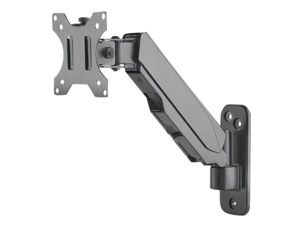 Manhattan TV &amp; Monitor Mount, Seinä, Jousivarsi, 1 näyttö, Näyttökoot: 17-32", Musta, VESA 75x75-100x100mm, Max 8kg, Korkeussäädettävä kääntyvä v Harmaa