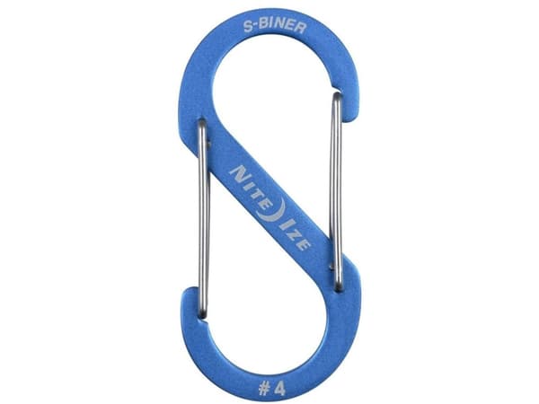 Nite Ize S-Biner Dual #4 karabengkrok aluminiumsblå (SBA4-03-R6)