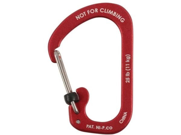 Nite Ize SlideLock Snap Hook #3 aluminium rød (CSLA3-10-R6)
