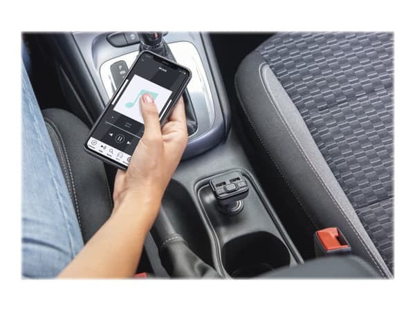 Hama - Bluetooth / FM transmitter / charger för mobiltelefon, surfplatta - grå