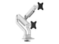 Miniatyrbilde 3 av 5: Neomounts DS70S-950WH2 NEXT One - Monteringssett (skjermarm, klemmemonteringsbase, kausemontering) - full bevegelse - for 2 LCD-skjermer - aluminium