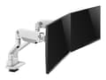 Miniatyrbilde 4 av 5: Neomounts DS70S-950WH2 NEXT One - Monteringssett (skjermarm, klemmemonteringsbase, kausemontering) - full bevegelse - for 2 LCD-skjermer - aluminium