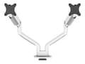 Miniatyrbilde 5 av 5: Neomounts DS70S-950WH2 NEXT One - Monteringssett (skjermarm, klemmemonteringsbase, kausemontering) - full bevegelse - for 2 LCD-skjermer - aluminium
