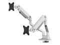 Miniatyrbilde 1 av 5: Neomounts DS70S-950WH2 NEXT One - Monteringssett (skjermarm, klemmemonteringsbase, kausemontering) - full bevegelse - for 2 LCD-skjermer - aluminium