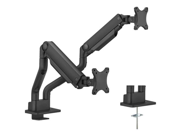 Neomounts DS70S-950BL2 - Monteringssats (2 monteringsarmar) - fullständig rörelse - för 2 monitorer - aluminium - svart - skärmstorlek: 17"-35" - dis