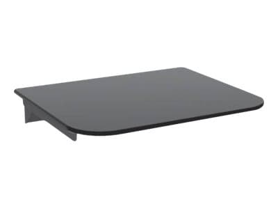 TECHly - Hylle - for lyd/video-komponenter - stål, herdet glass - svart - veggmonterbar