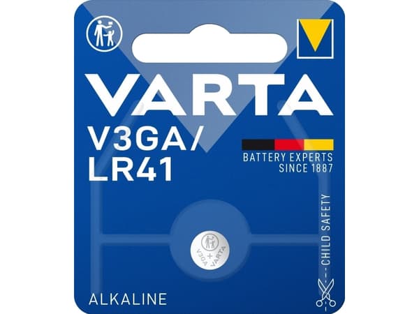 Varta 24261 101 401, Engangsbatteri, LR41, Alkalinsk, 1,5 V, 1 stykker, Rustfritt stål