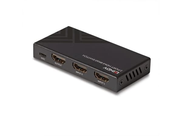 Lindy 38337, HDMI, Micro-USB, Metall, Sort, 60 Hz, 48 Gbit/s