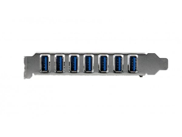 EXSYS EX-11088-2, PCIe, USB 3.2 Gen 1 (3.1 Gen 1), Hunkjønn, Full høyde/full lengde, SATA 7-pin, Grønn, Sølv