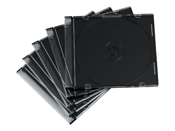 Hama - Tynn CD-oppbevaringseske - kapasitet: 1 CD - svart, gjennomsiktig (en pakke 50)