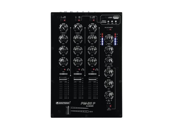 Omnitronic 10006879 lydmikser 3 kanaler 20 - 20000 Hz svart (10006879)