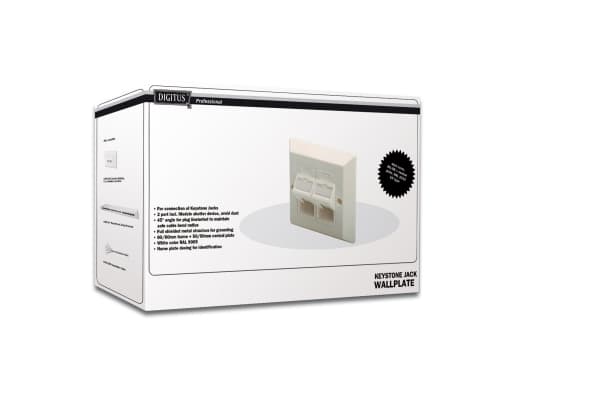 Digitus DN-93805, RJ-45, Valkoinen, 90 mm, 30 mm, 90 mm