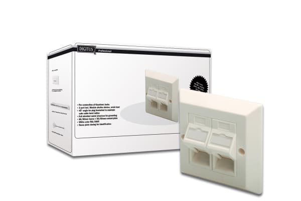 Digitus DN-93805, RJ-45, Valkoinen, 90 mm, 30 mm, 90 mm