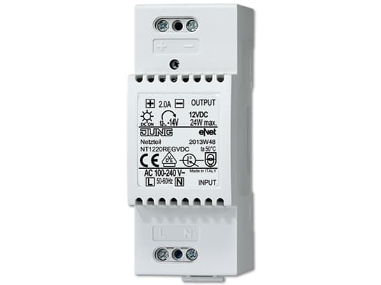 JUNG NT 1220 REG VDC, 100 - 240 V, 50/60 Hz, 2 A, Hvit, 36 mm