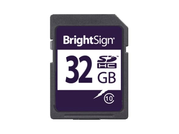 BrightSign 32GB SDHC Class 10, 32 GB, SDHC, Klasse 10, MLC, Sort, Blå