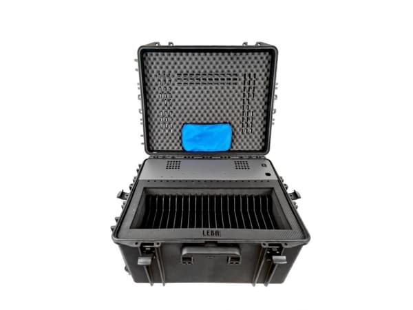 LEBA NoteCase Aarhus 20 - Lagringsboks - robust - for 20 nettbrett - USB-A, USB-C - låsbar - polypropylenkopolymer - svart - skjermstørrelse: 10.2"